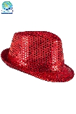 CAPPELLO PAILLETTES ROSSO